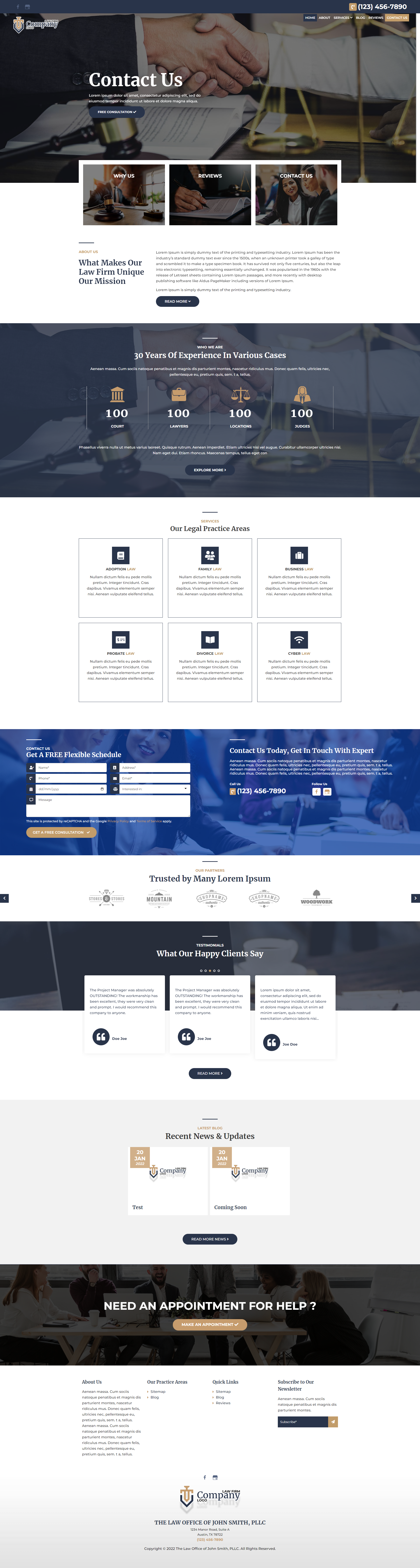 Law Firm Company Homepage